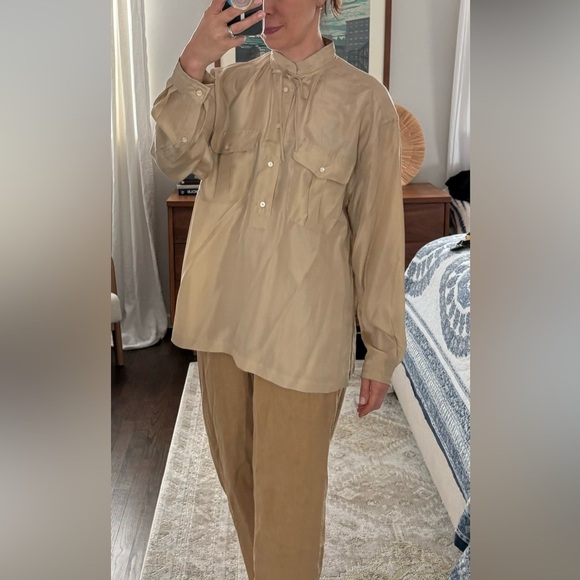 Polo Ralph Lauren Tan Silk Blouse - Picture 11 of 11